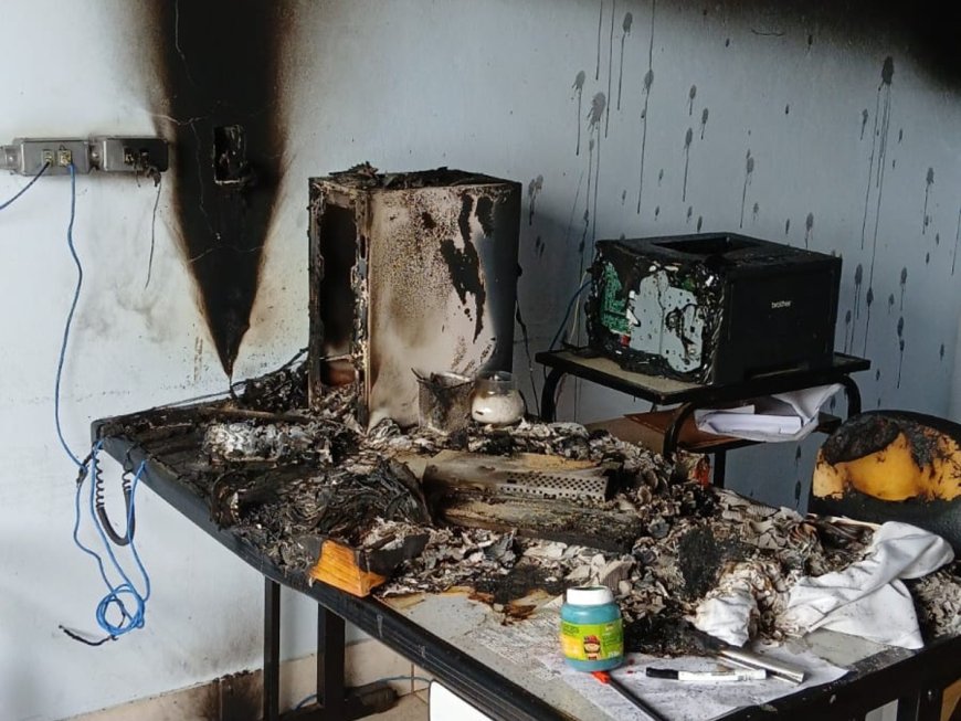 Cras de Pompéu é incendiado, pichado e tem notebooks e televisão furtados